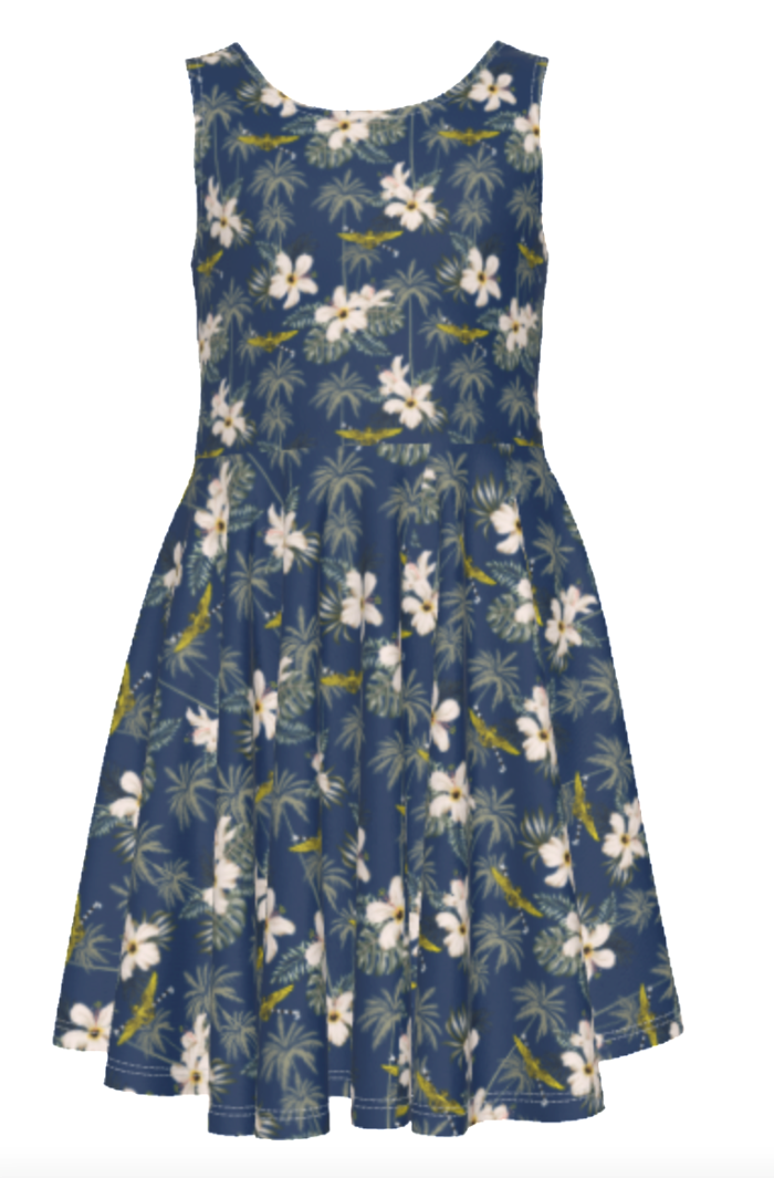 Tailhook Association Ship's Store Little Girl Hawaiian Pilot Wings Dress